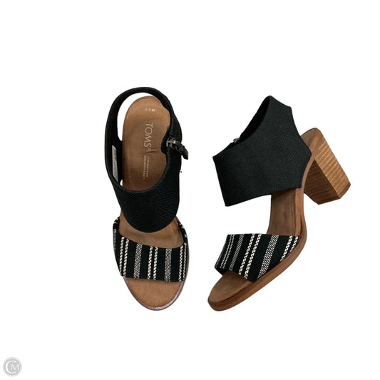 Shoes Heels Block By Toms In Black & Brown, Size: 6.5