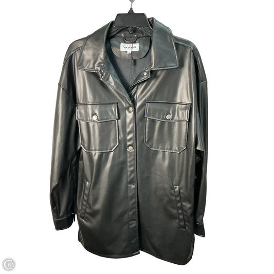 Jacket Shirt By Vigoss In Black, Size: M