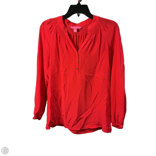 Top Long Sleeve By Lilly Pulitzer In Red, Size: Xxs
