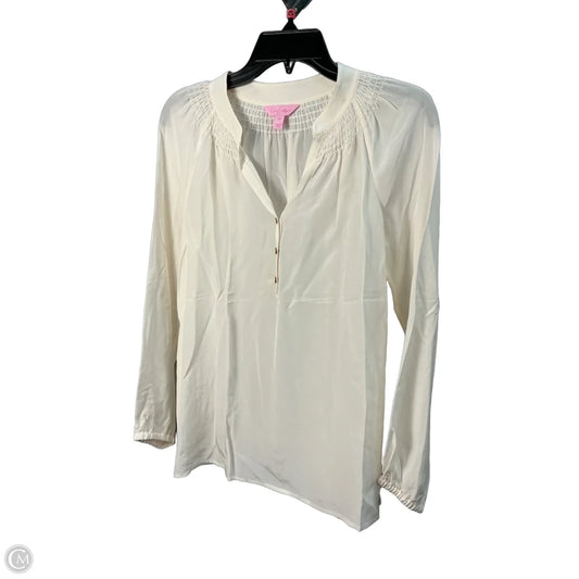 Top Long Sleeve Designer By Lilly Pulitzer In White, Size: Xs