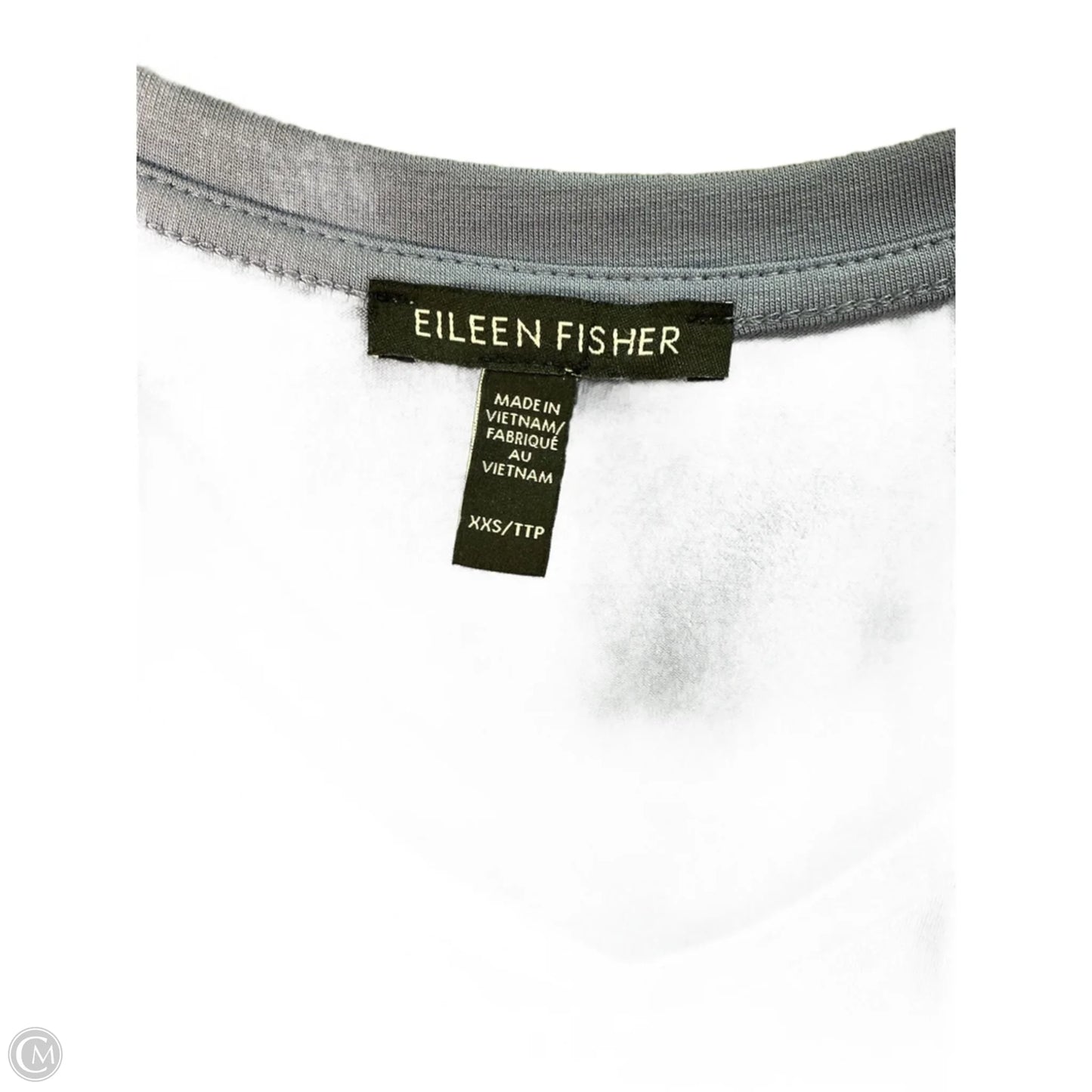 Top Short Sleeve Basic By Eileen Fisher In Blue, Size: Xxs