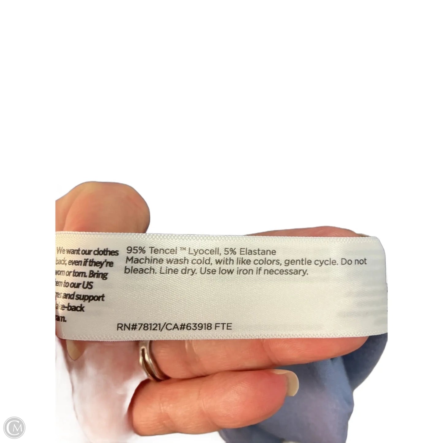 Top Short Sleeve Basic By Eileen Fisher In Blue, Size: Xxs