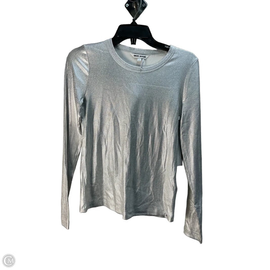 Top Long Sleeve By Dkny In Silver, Size: S