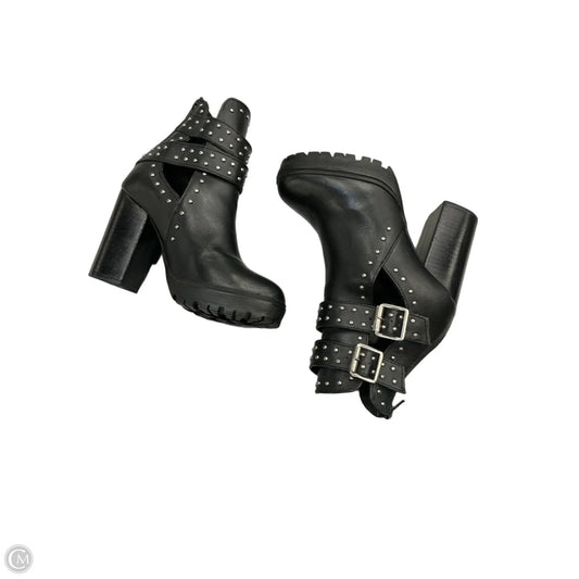 Boots Ankle Heels By Steve Madden In Black, Size: 5.5