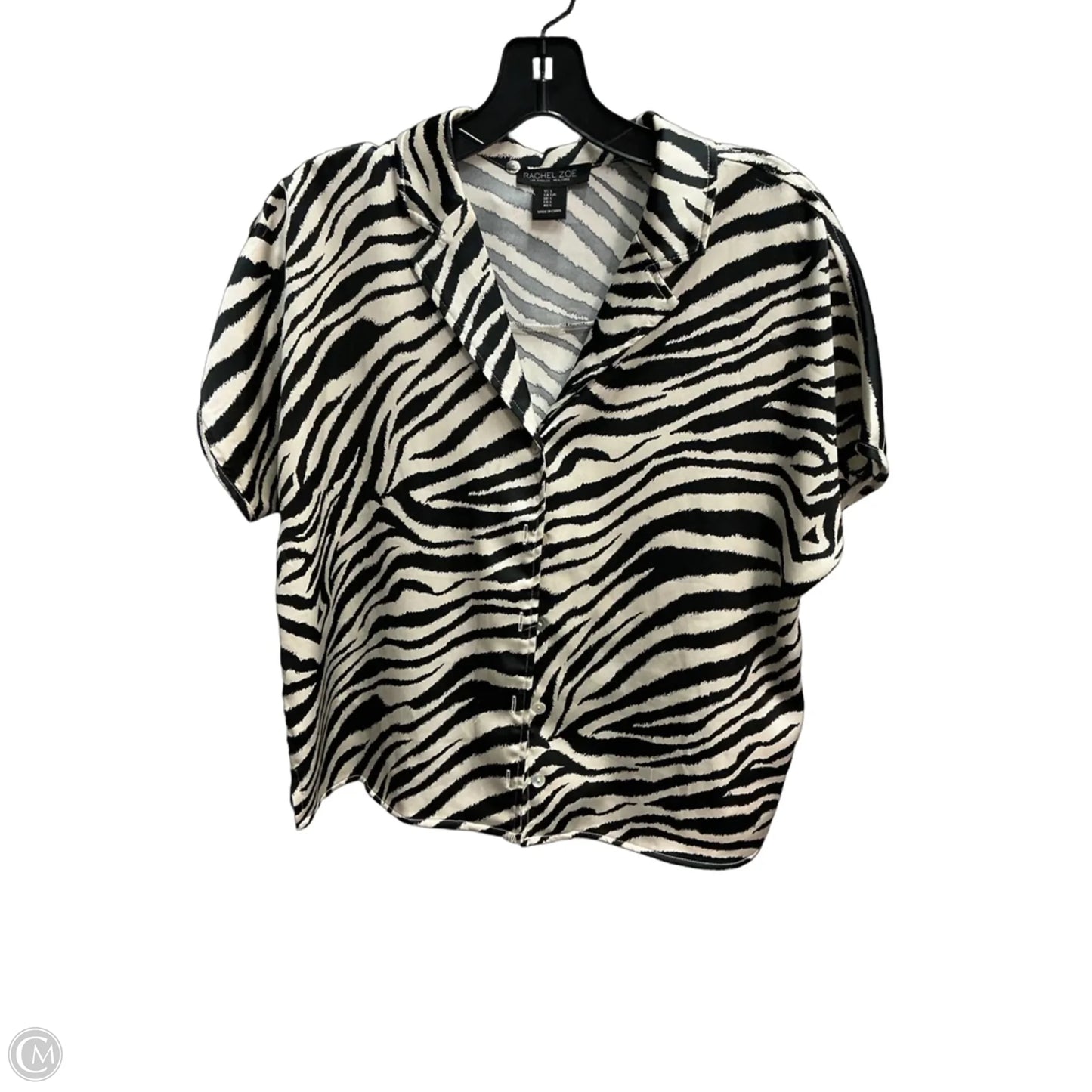 Top Short Sleeve By Rachel Zoe In Animal Print, Size: L