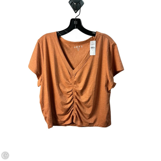 Top Short Sleeve By Loft In Orange, Size: Xl