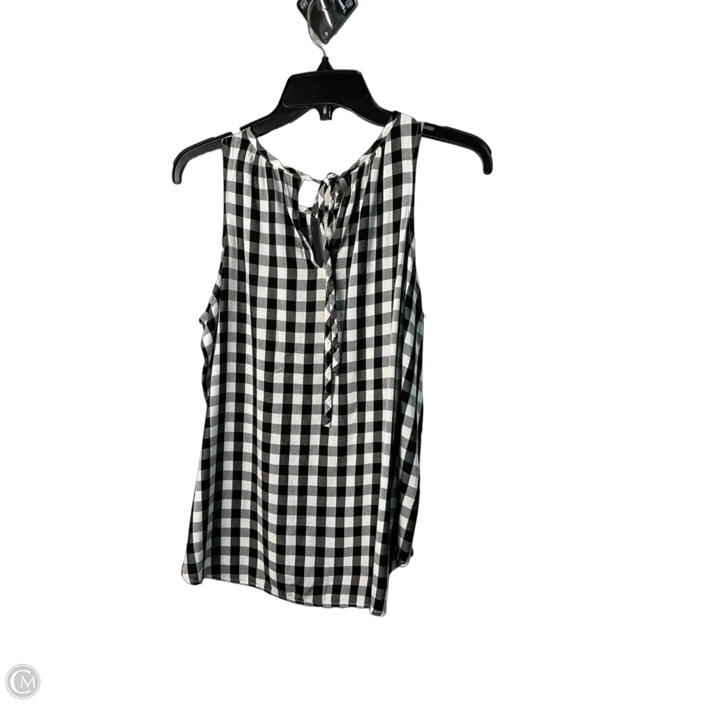 Top Sleeveless By Loft In Black & White, Size: S