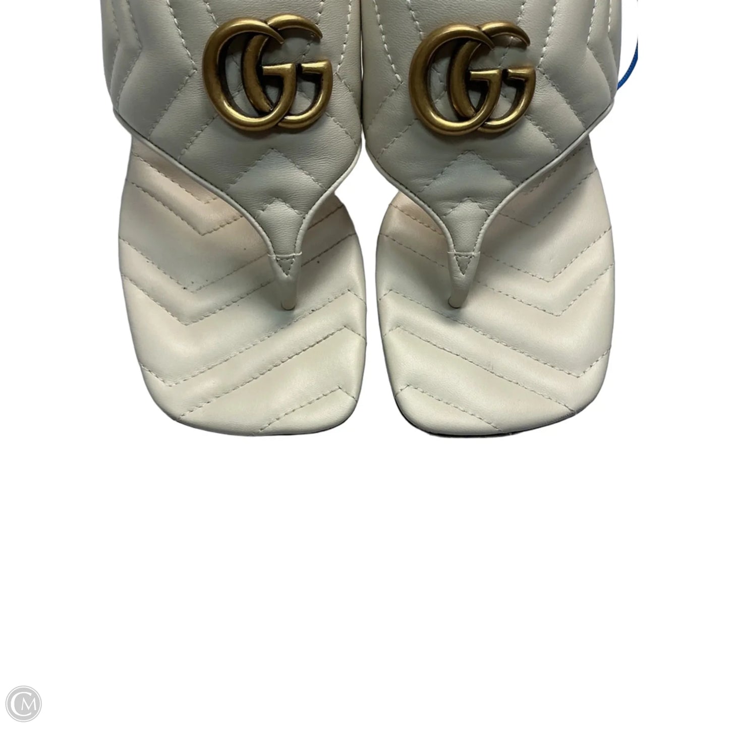Shoes Luxury Designer By Gucci In Cream, Size: 10