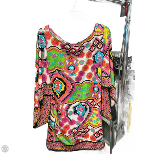 Top Short Sleeve By Trina Turk In Multi-colored, Size: L
