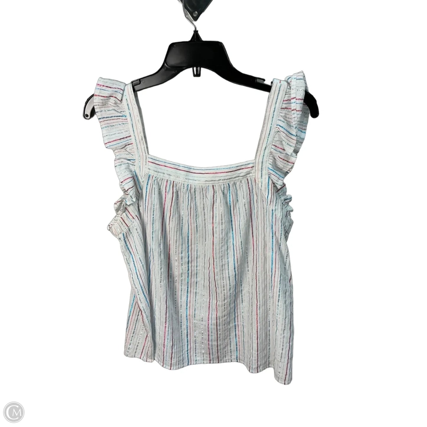 Top Sleeveless By Loft In Striped Pattern, Size: M
