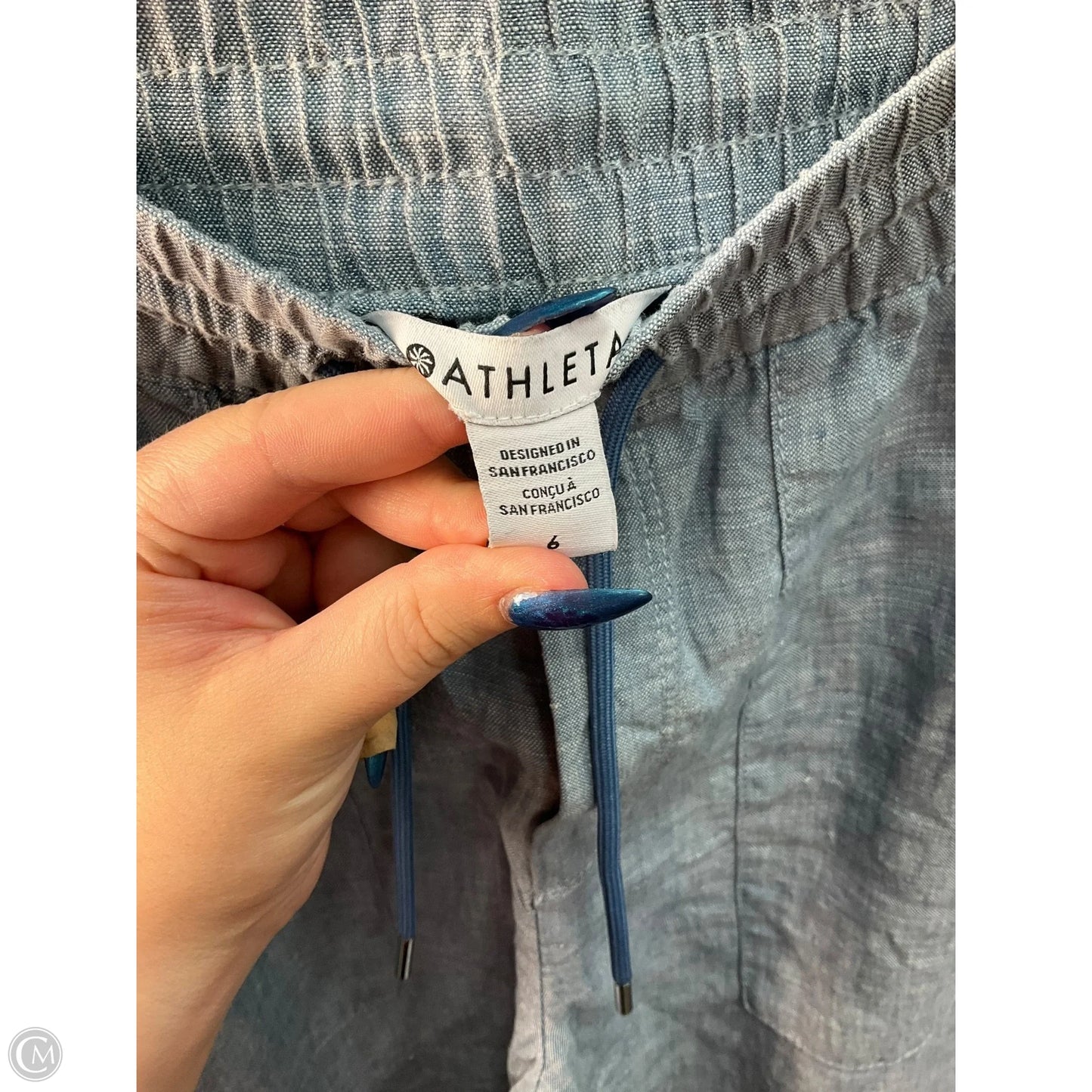 Pants Linen By Athleta In Blue, Size: 6