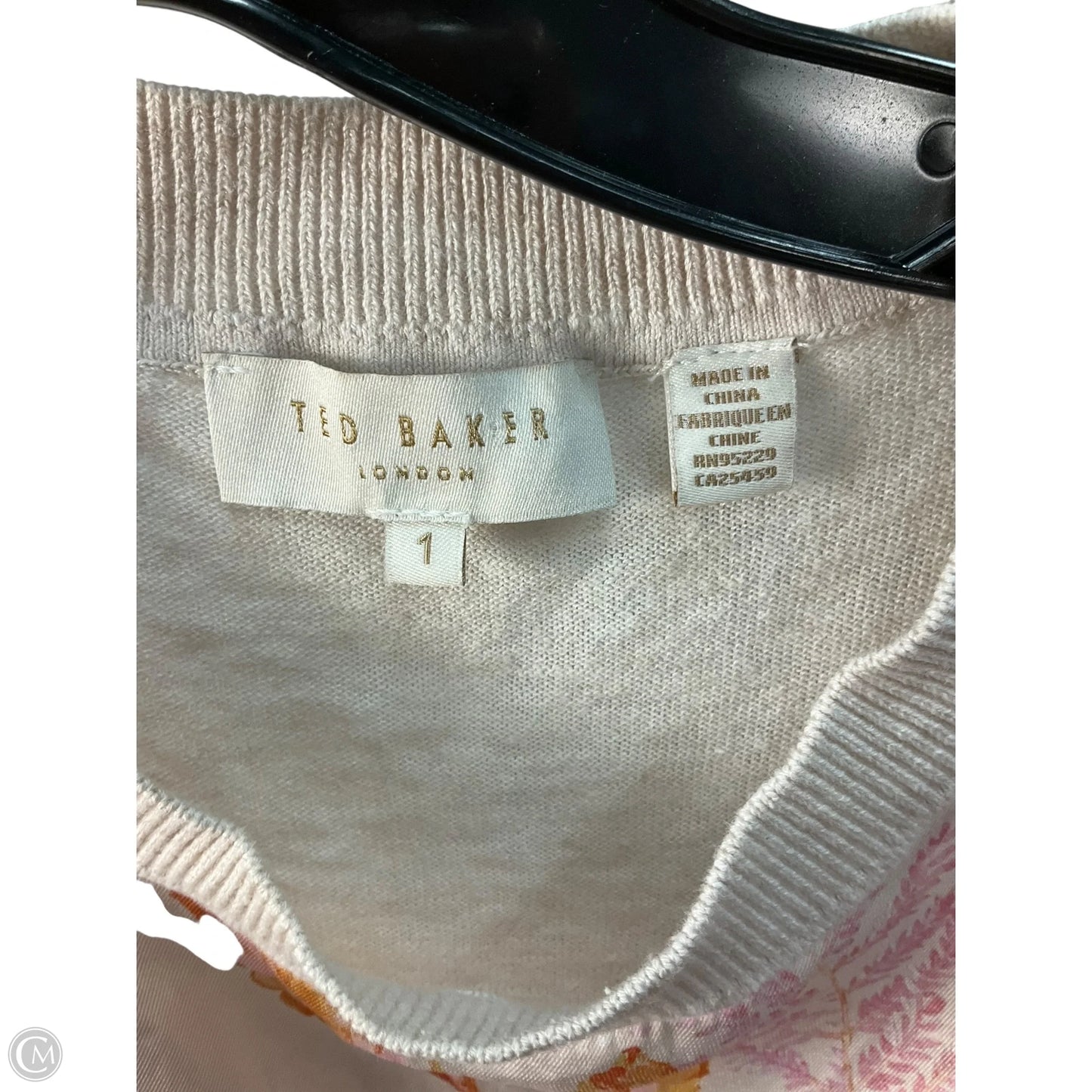 Top Sleeveless By Ted Baker In Floral Print, Size: Xs