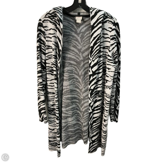 Sweater Cardigan By Chicos In Animal Print, Size: S