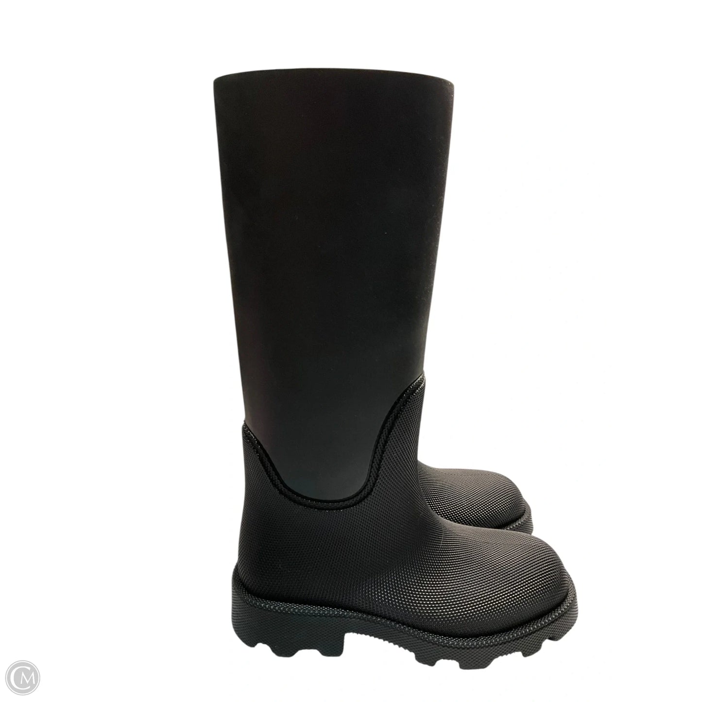 Boots Luxury Designer By Burberry In Black, Size: 7