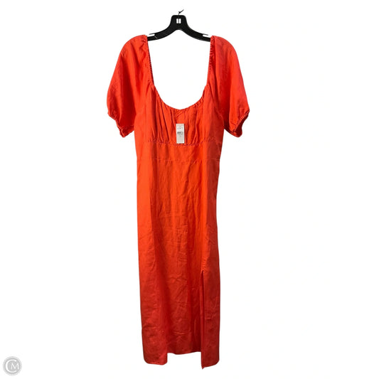 Dress Casual Maxi By Loft In Orange, Size: L