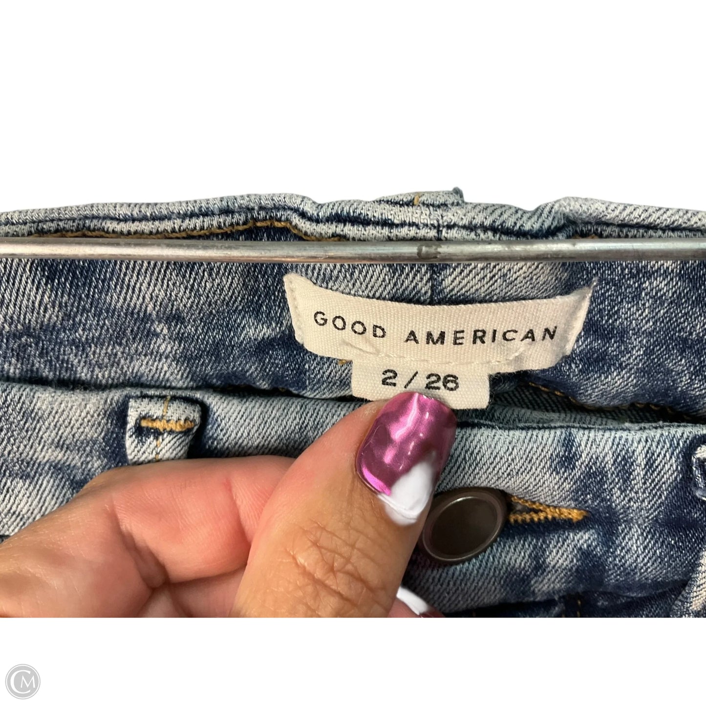 Jeans Flared By Good American In Blue, Size: 2