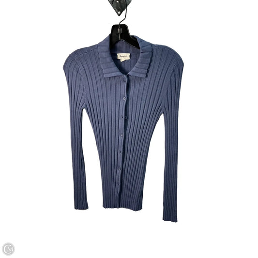 Top Long Sleeve By Open Edit In Blue, Size: Xs