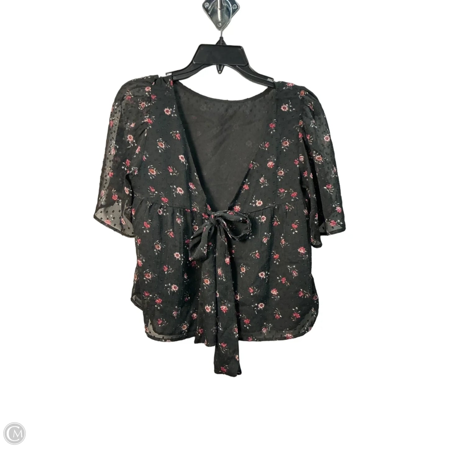 Top Short Sleeve By Loft In Black, Size: S
