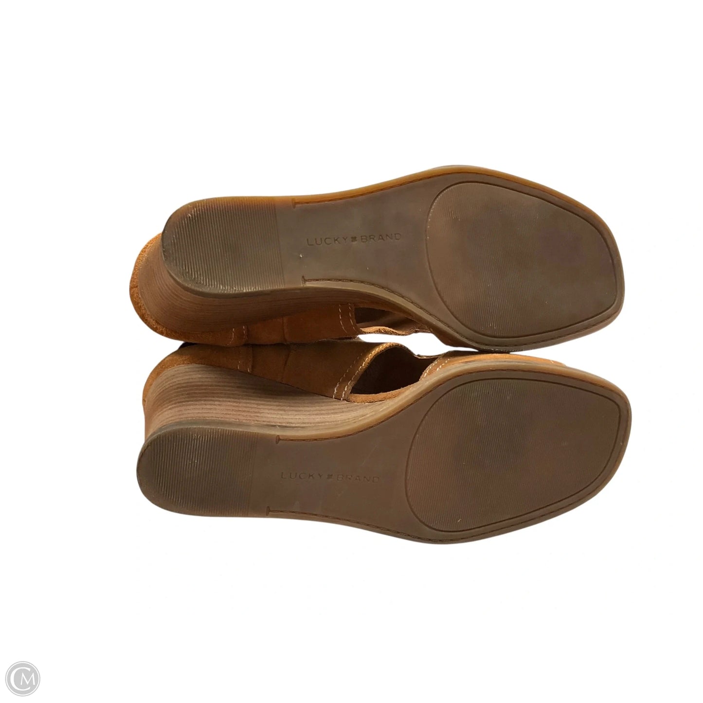 Shoes Heels Wedge By Lucky Brand In Brown, Size: 8