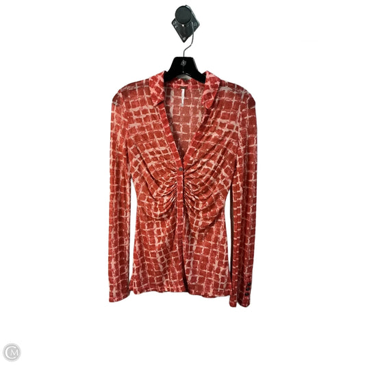 Top Long Sleeve By Free People In Pink, Size: Xs