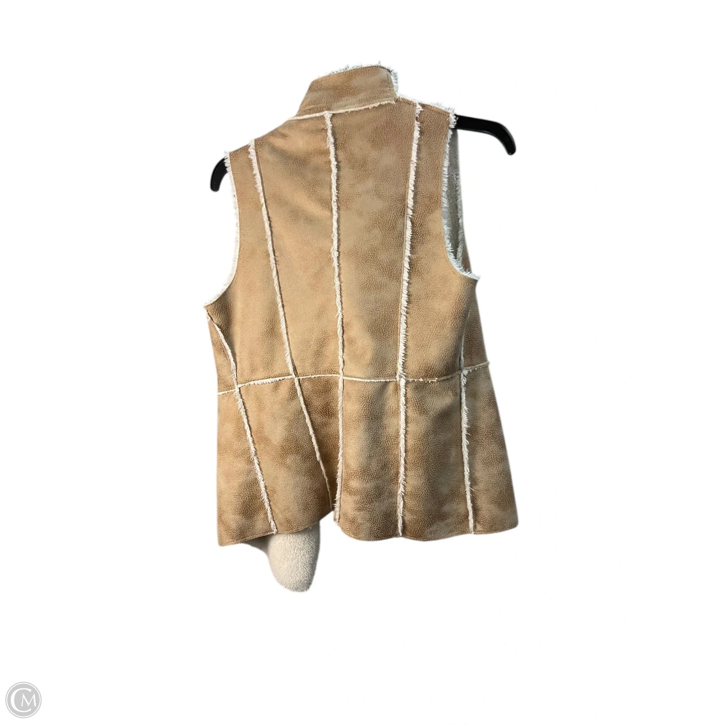 Vest Faux Fur & Sherpa By Clothes Mentor In Bronze, Size: Xs