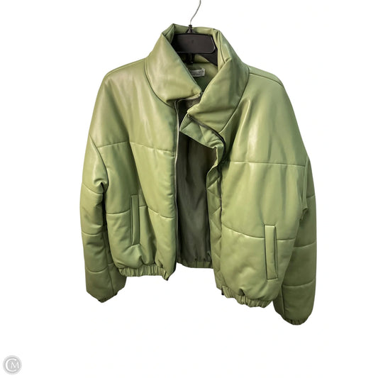Jacket Puffer & Quilted By Paper Crane In Green, Size: M