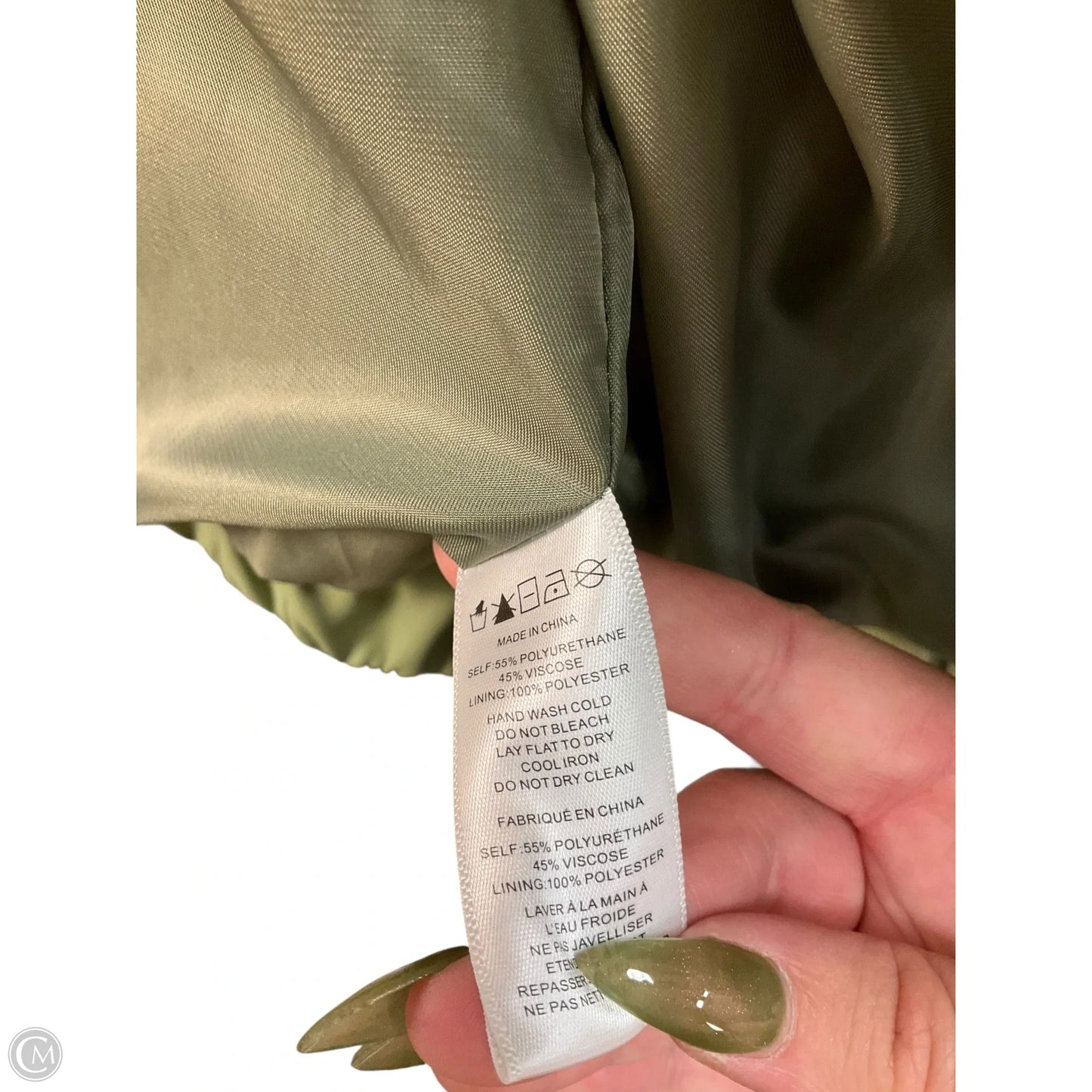 Jacket Puffer & Quilted By Paper Crane In Green, Size: M