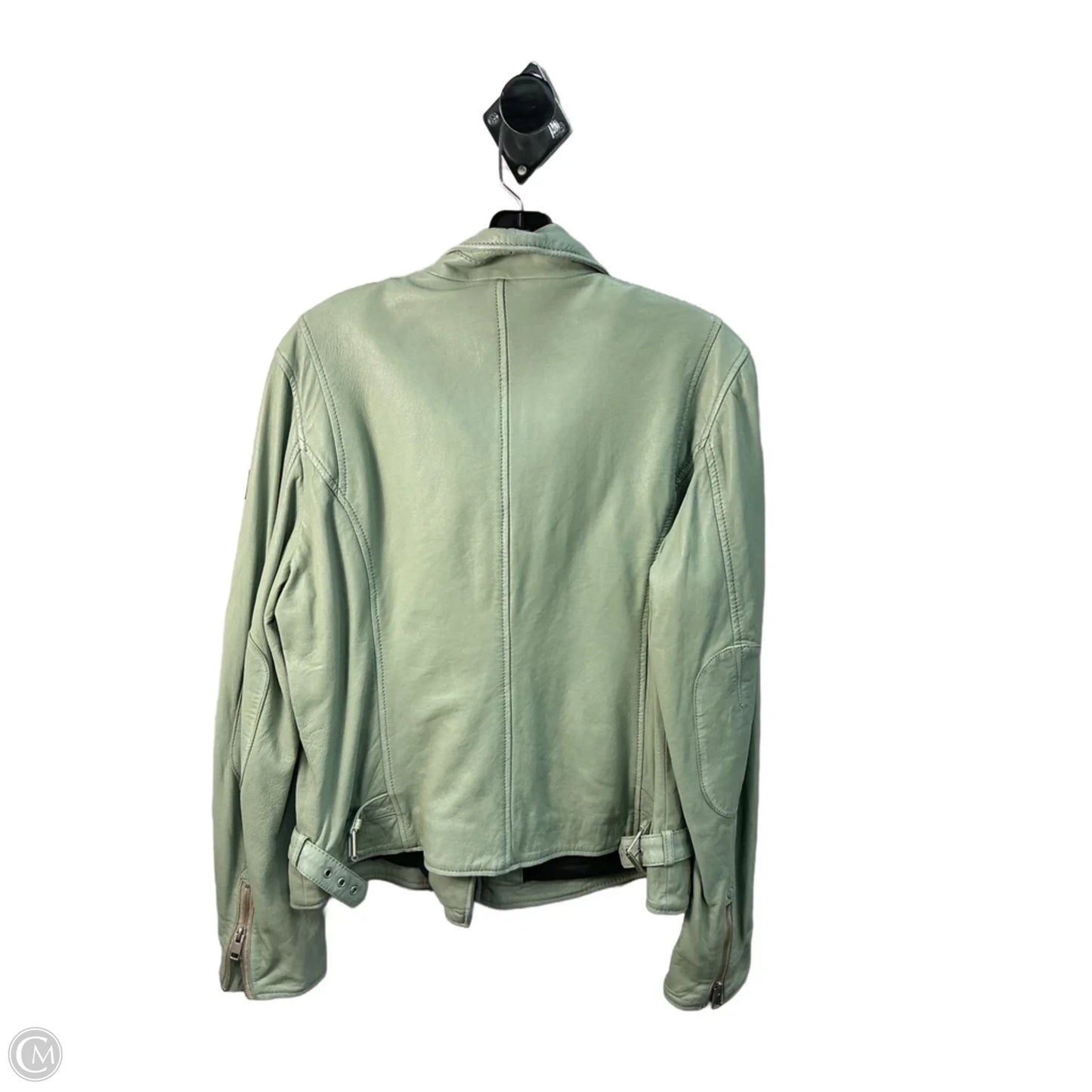Jacket Leather By Buckle Black In Green, Size: Xl
