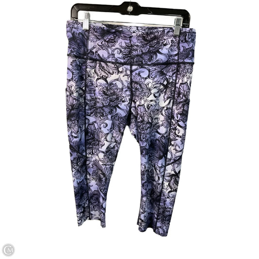 Athletic Capris By Lululemon In Blue, Size: 12