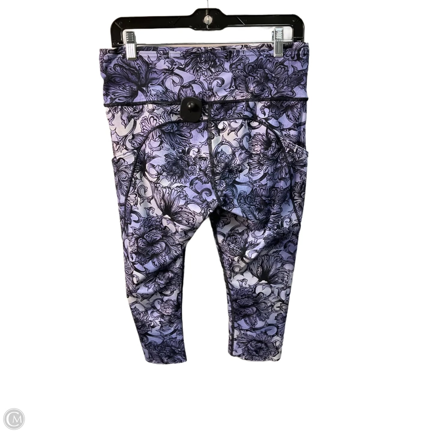 Athletic Capris By Lululemon In Blue, Size: 12