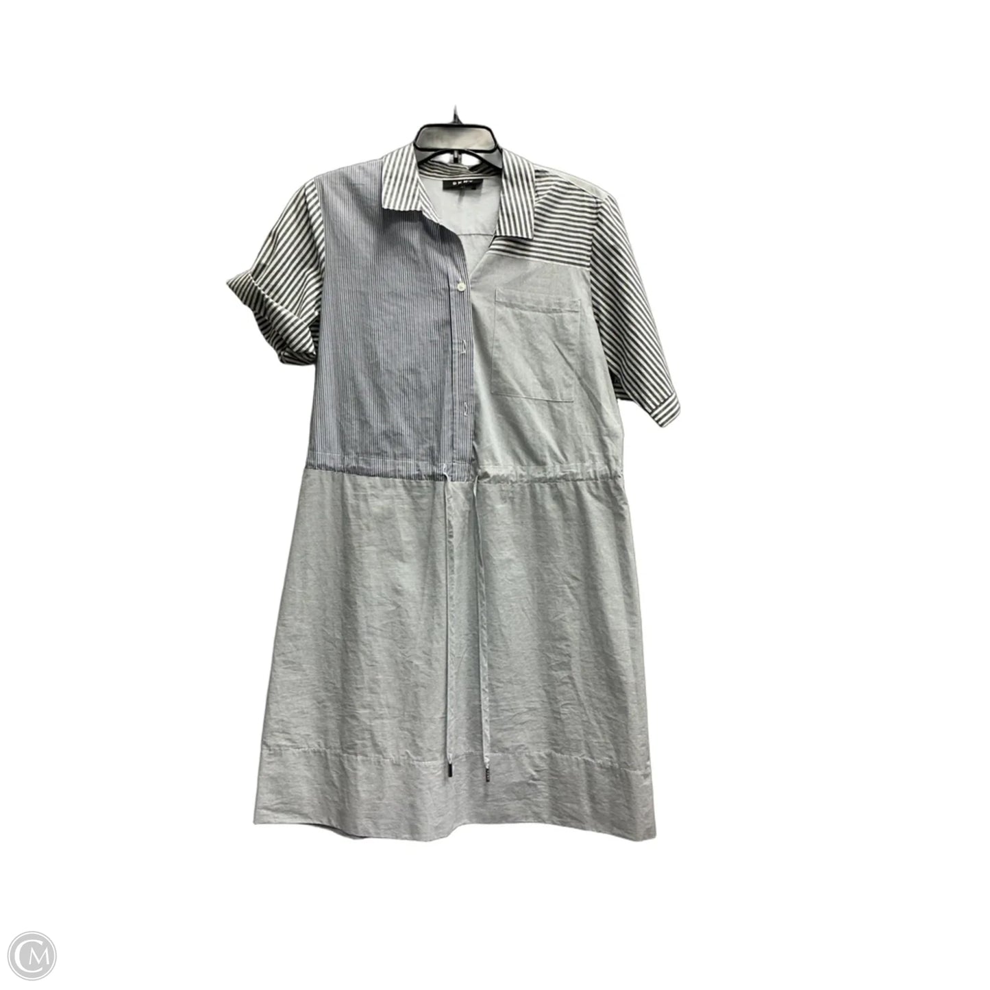 Dress Casual Midi By Dkny In Striped Pattern, Size: M