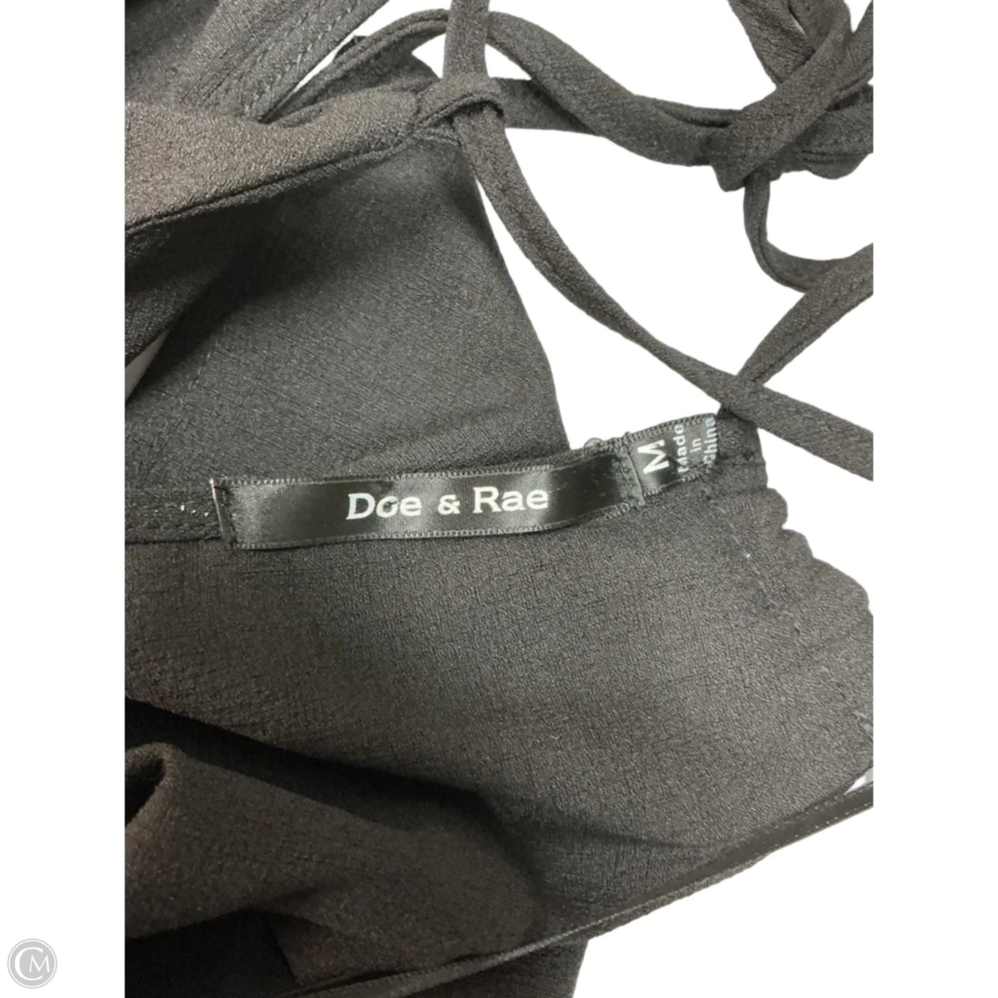 Top Short Sleeve By Doe & Rae In Black, Size: M
