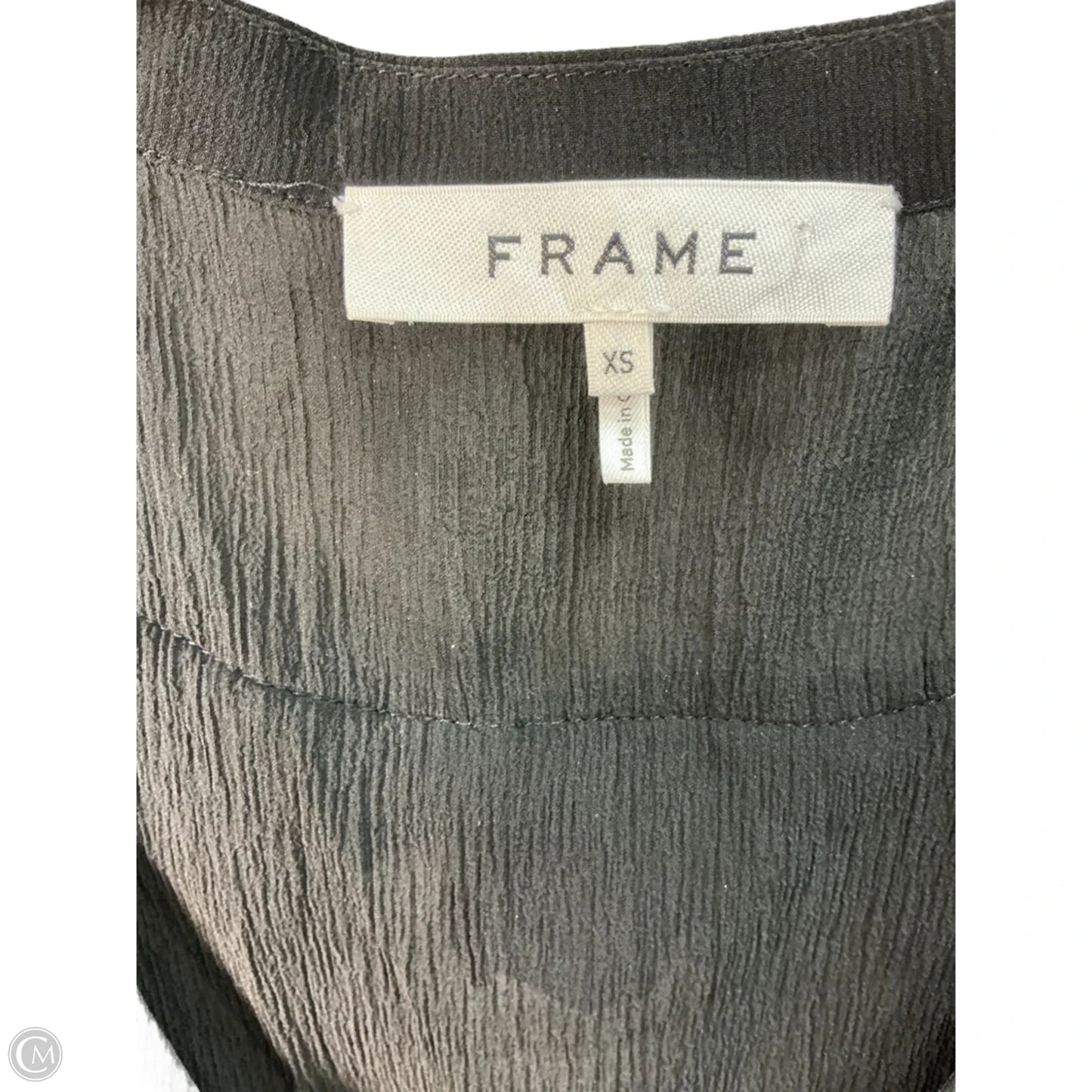 Top Long Sleeve By Frame In Black, Size: Xs