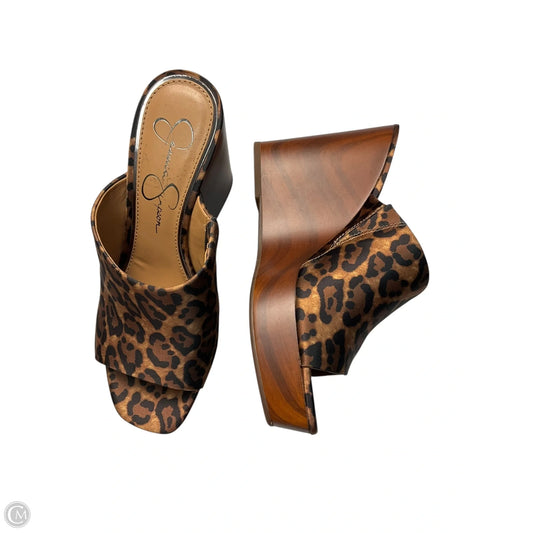 Shoes Heels Wedge By Jessica Simpson In Animal Print, Size: 7
