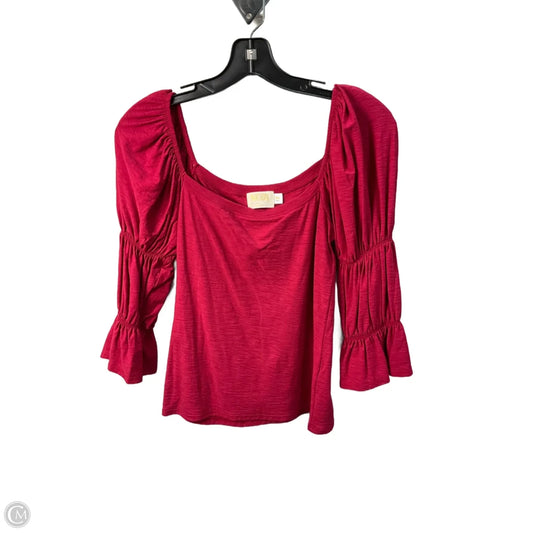 Top Long Sleeve By Nation In Red, Size: Xs