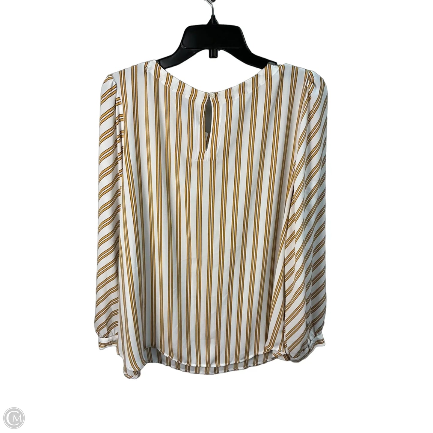 Top Long Sleeve By Loft In Striped Pattern, Size: 18