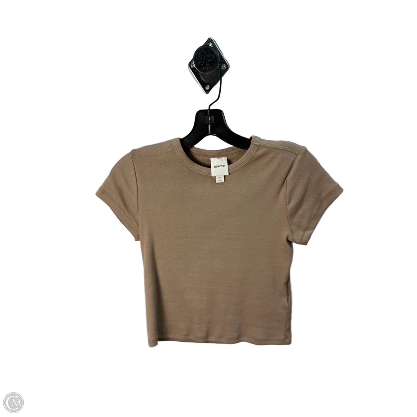 Top Short Sleeve Basic By Maeve In Tan, Size: S