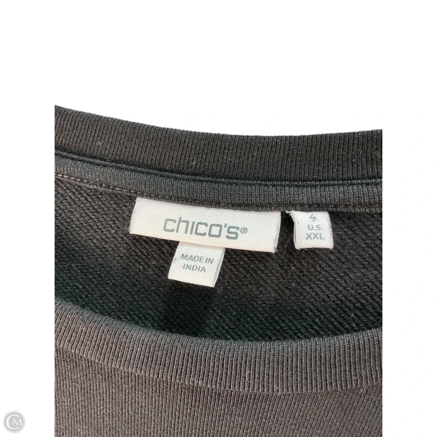 Top Long Sleeve By Chicos In Black, Size: 18