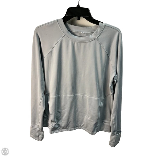 Athletic Top Long Sleeve Collar By Lululemon In Blue, Size: M