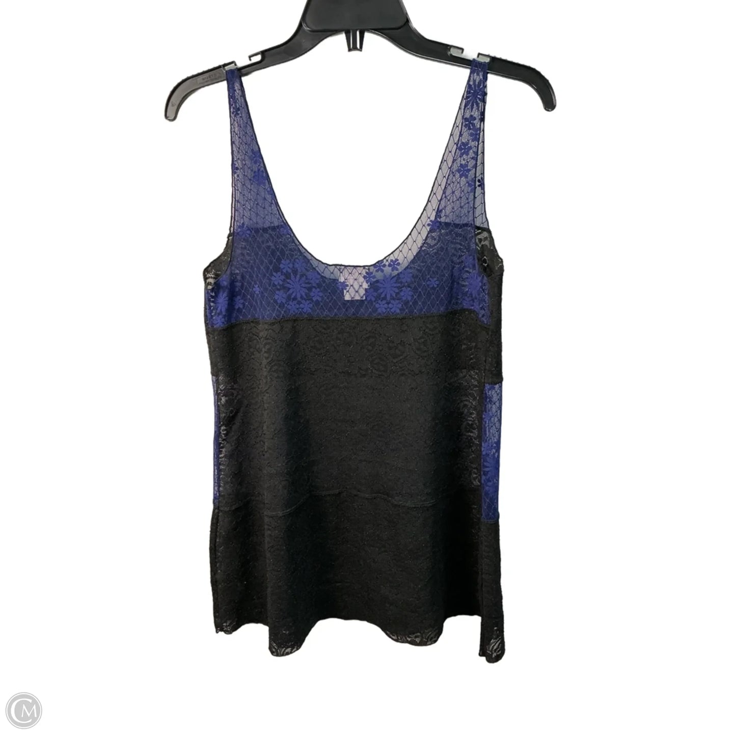 Top Sleeveless By Free People In Black & Blue, Size: L