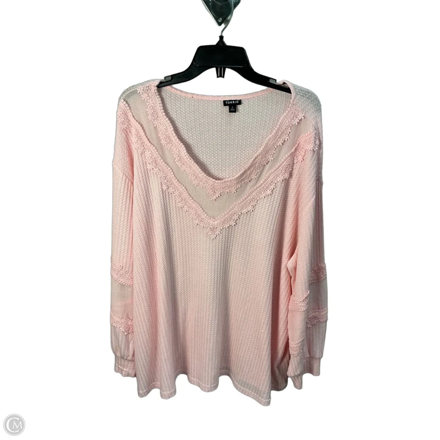 Top Long Sleeve By Torrid In Pink, Size: 18