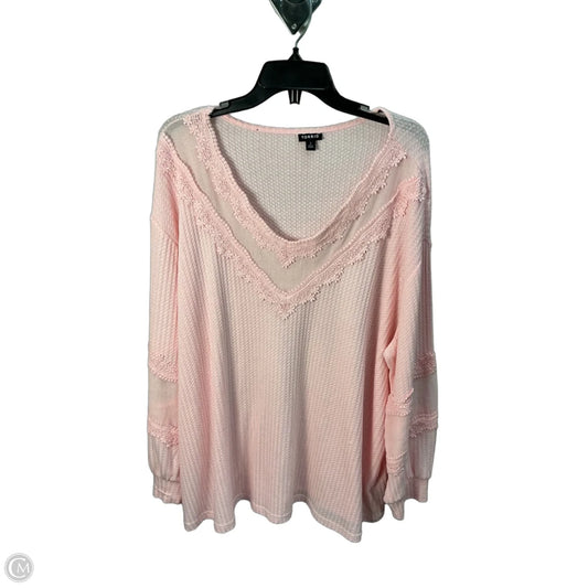 Top Long Sleeve By Torrid In Pink, Size: 18