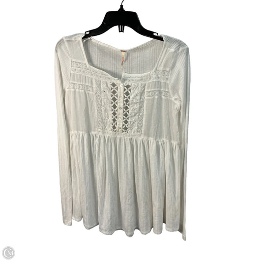 Top Long Sleeve By Free People In White, Size: S