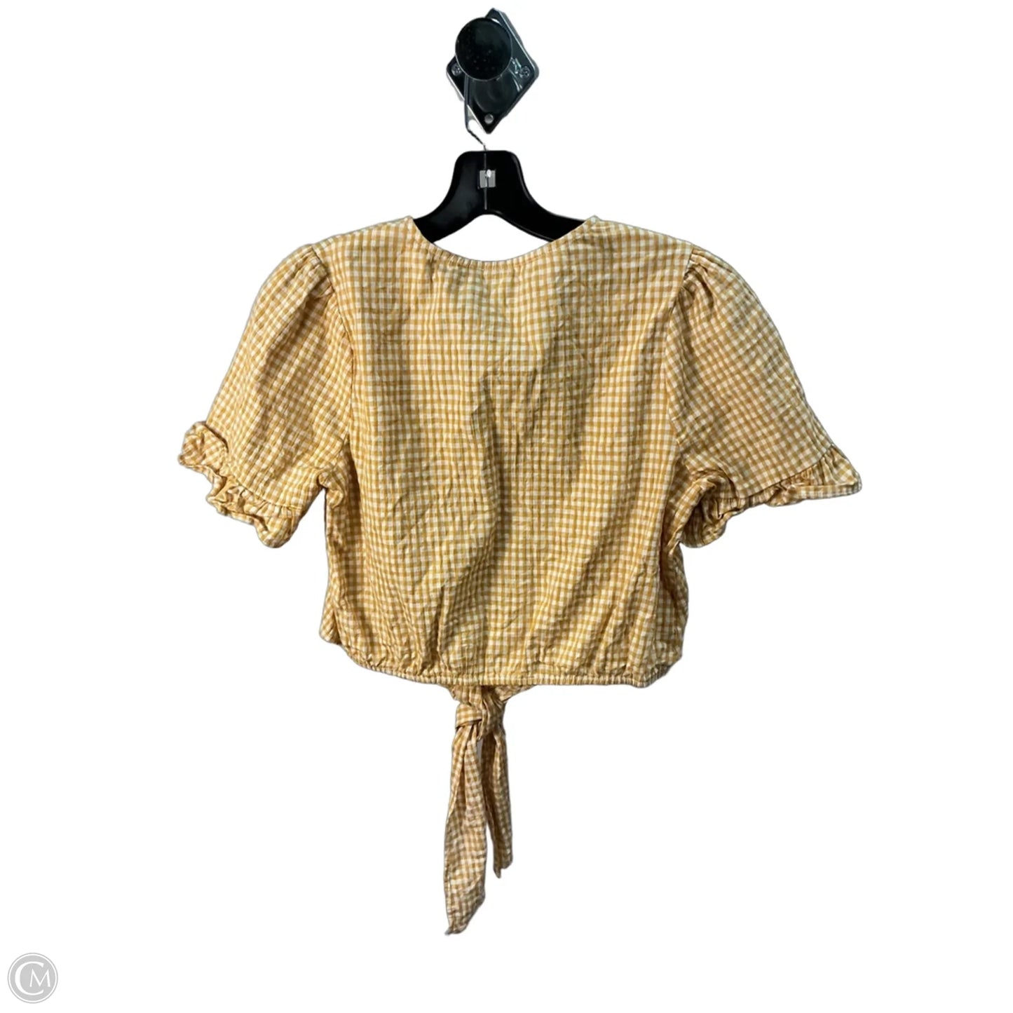 Top Short Sleeve By Lumiere In Yellow, Size: S