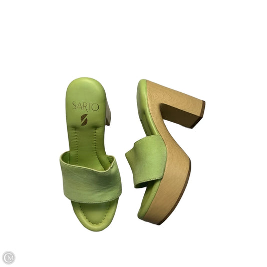 Shoes Heels Block By Franco Sarto In Green, Size: 7