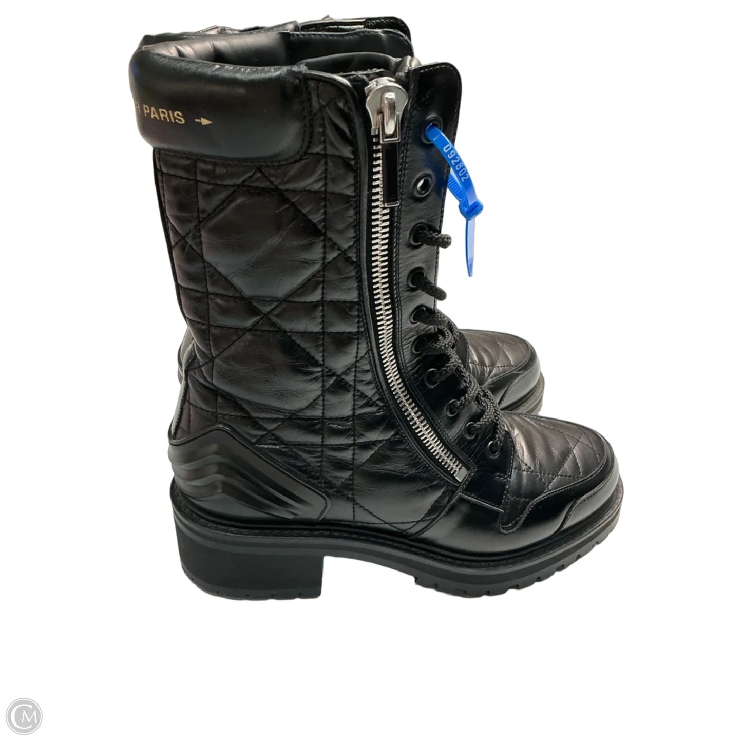Boots Luxury Designer By Dior In Black, Size: 10