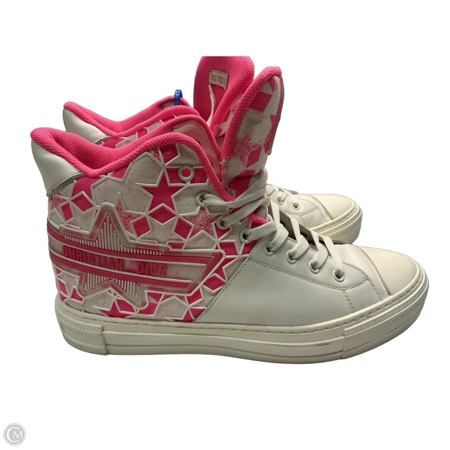 Shoes Luxury Designer By Dior In Pink & White, Size: 9.5