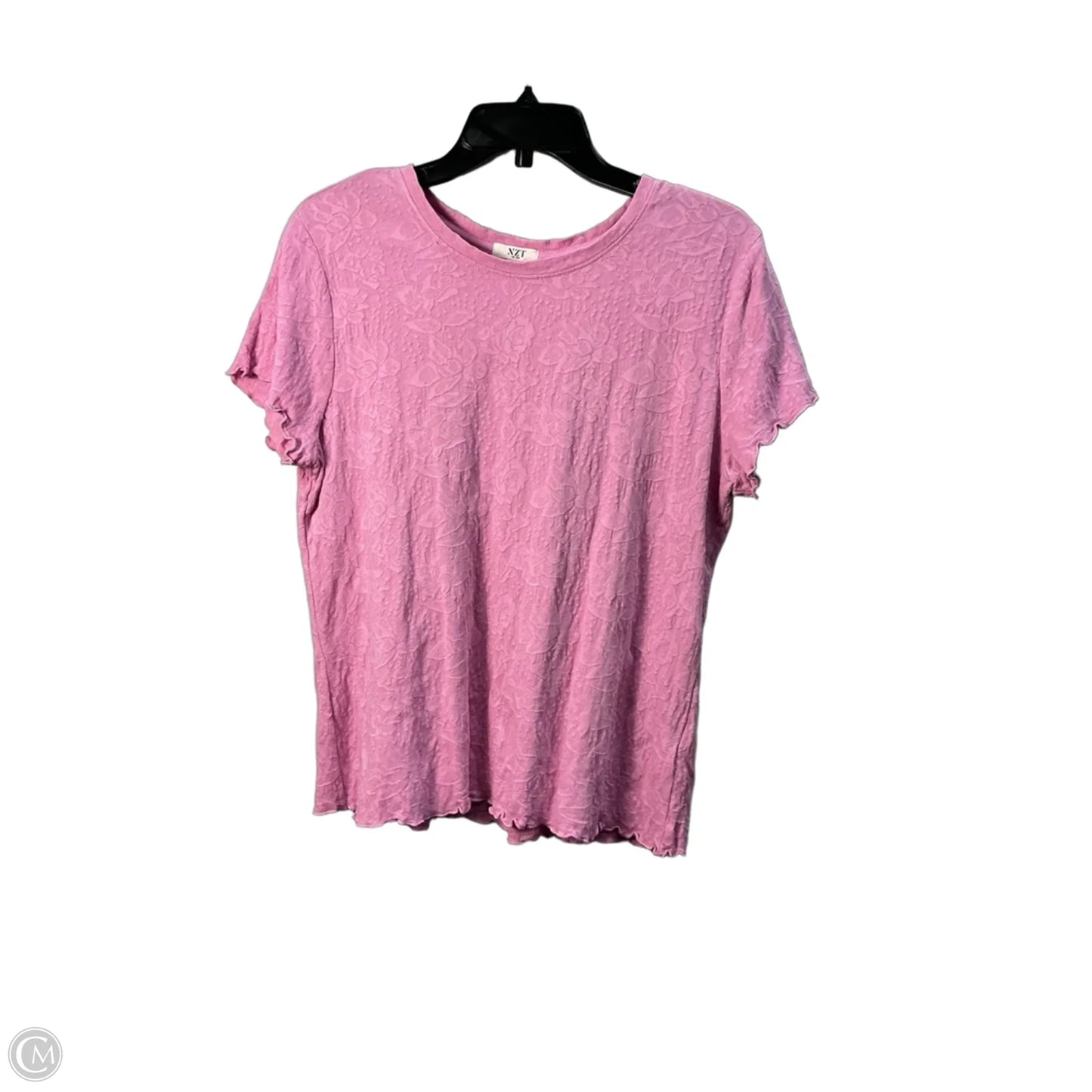 Top Short Sleeve By Nic + Zoe In Pink, Size: L