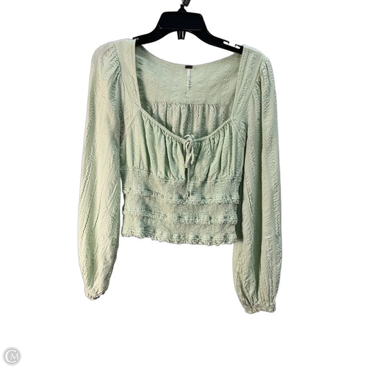 Top Long Sleeve By Free People In Green, Size: M