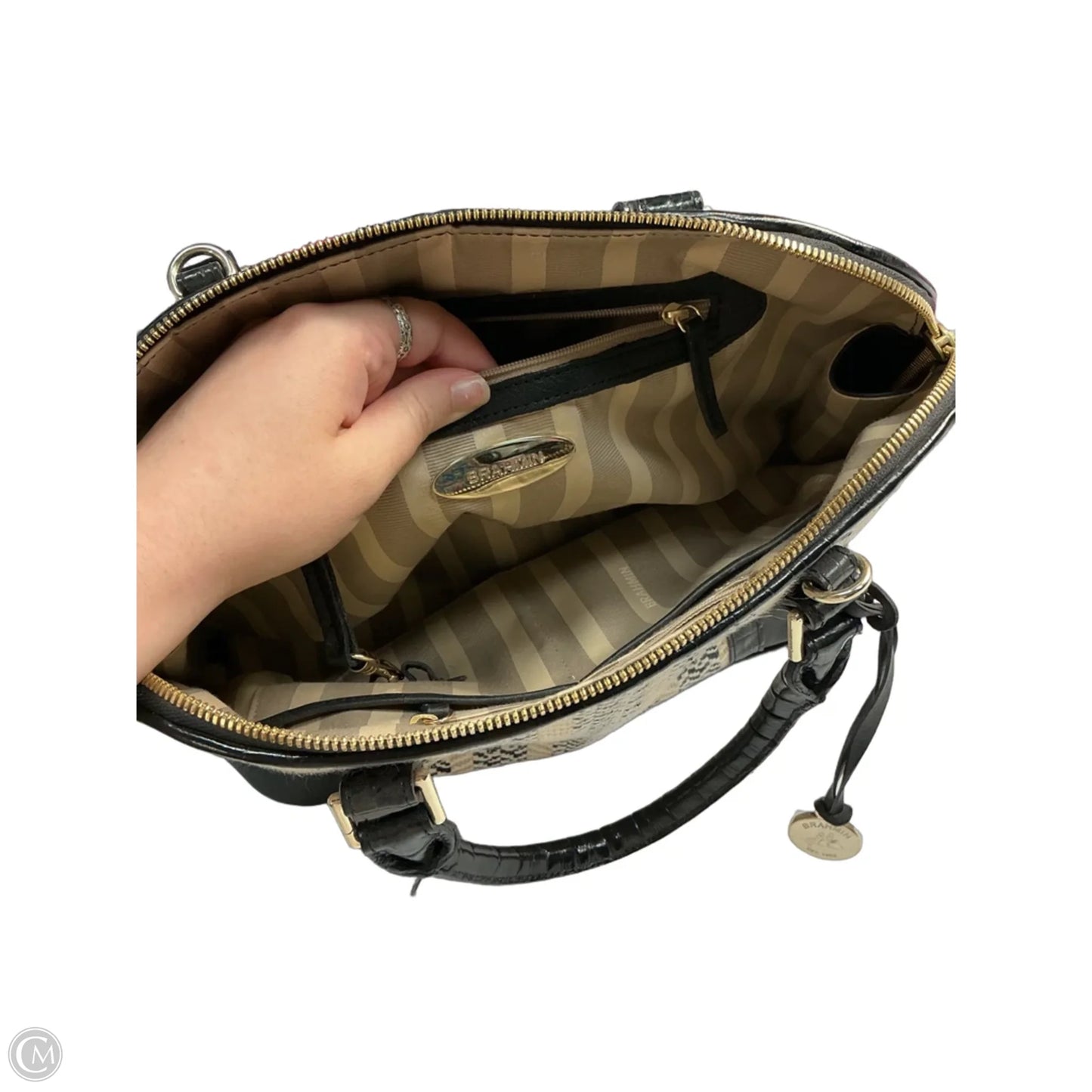 Handbag Designer By Brahmin, Size: Medium